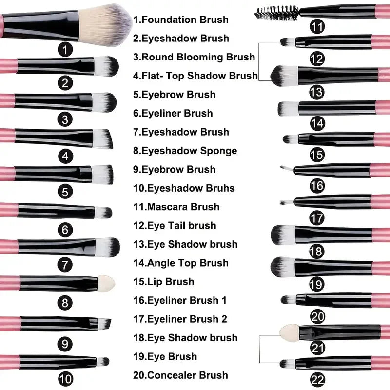 Veloura Pro Makeup Brush Set – Face & Eye Essentials