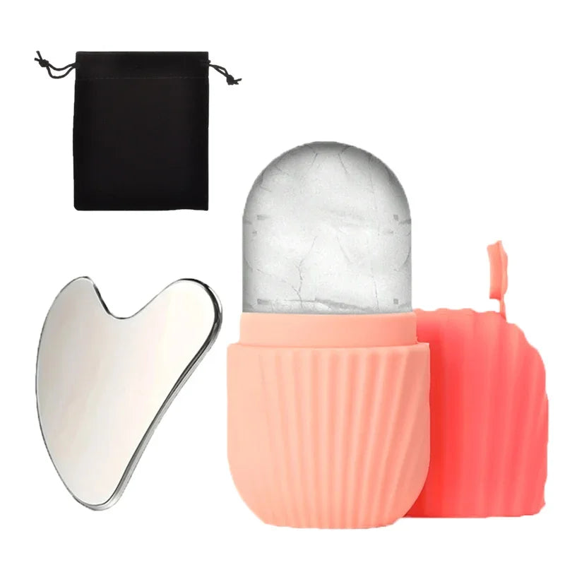 Veloura Ice Roller & Gua Sha Facial Set