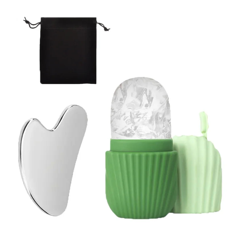 Veloura Ice Roller & Gua Sha Facial Set